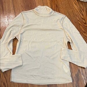 Madewell Cream Turtleneck Top